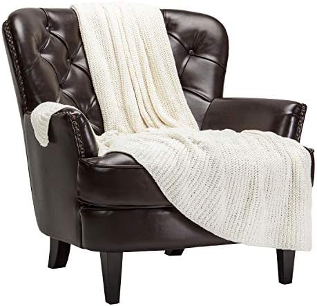 Chanasya Premium Knit Chenille Throw Blanket - Soft, Plush Decorative