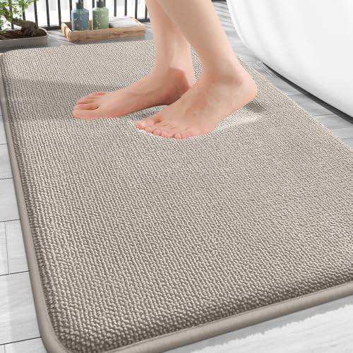 OLANLY Thick Memory Foam Bathroom Rug 30x20, Absorbent Bath Mat, Warm