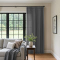 Extra Long 120 Inches Pinch Pleated Charcoal Grey Linen Curtains for