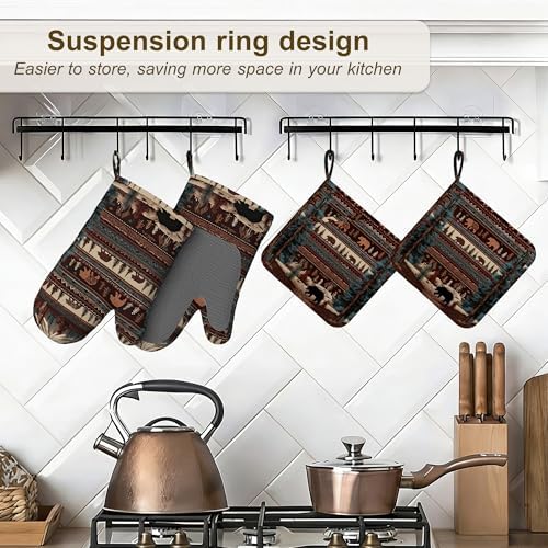 Oven Mitts and Pot Holders Vintage Bear Mountain Silicone Kitchen