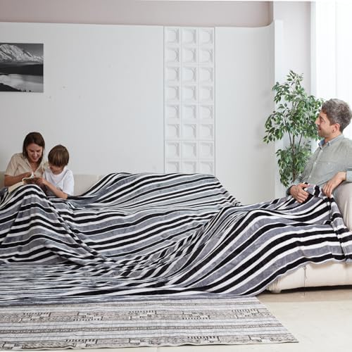 COOVA Oversized King Fleece Blanket 120x120 inches, Soft Cozy Warm