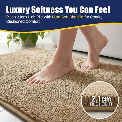 Muddy Mat® CloudStep Bathroom Rugs, Non Slip Bath Mats for Bathroom