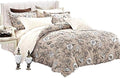 Swanson Beddings Brown Floral 3-Piece Microfiber Bedding Set: Duvet