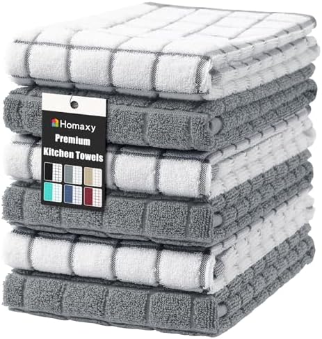 Homaxy Kitchen Towels and Dishcloths Set, 16 x 28 Inches and