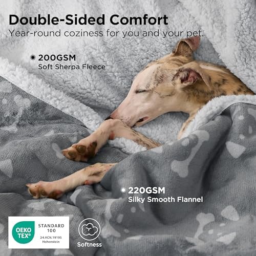 Bedsure Waterproof Blanket for Bed - Twin Size 60"x80", Anchor Gray