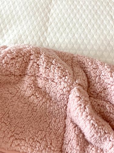 Sherpa Weighted Blanket for All Season,Both Sides Pink 10Lbs