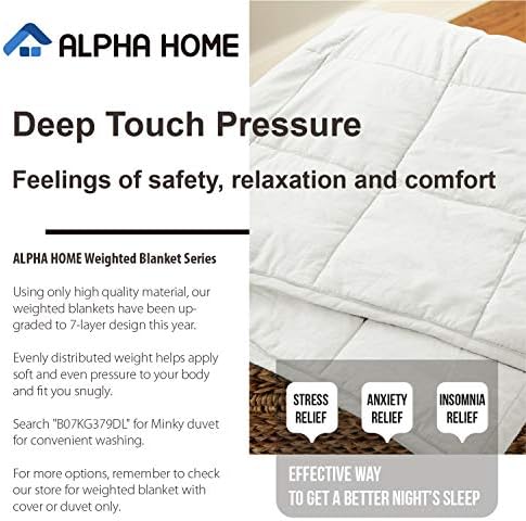 ALPHA HOME Weighted Blanket 15 lbs, 60"x80" Heavy Blanket for Adults