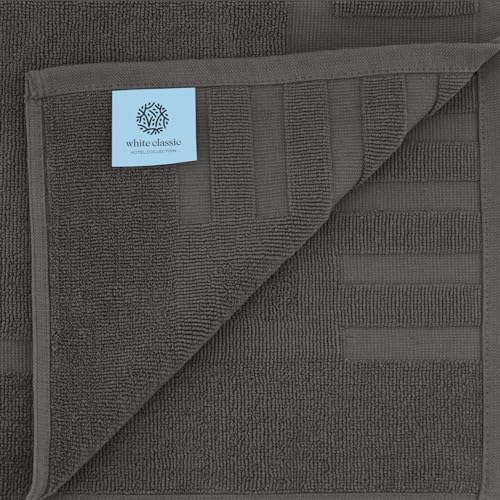 White Classic Luxury Charcoal Bath Mats 22x34, 2 Pack