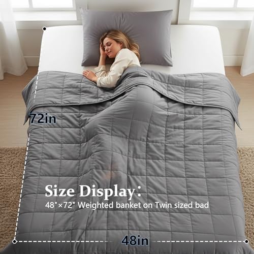 HCOIW Weighted Blanket for Adults Twin Size Heavy Blanket, 10 lbs