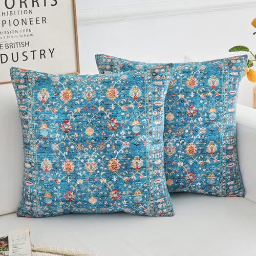 Boho Throw Pillow Covers 22x22 inch Set of 2,Boho Vintage Carpet