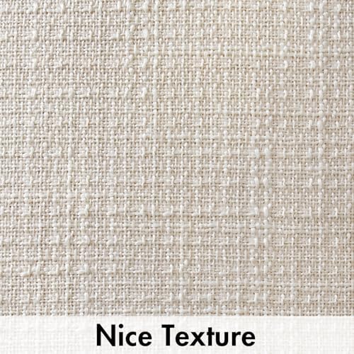 MIULEE Burlap Linen Throw Pillow Covers 20x20 Inch Set of 2 Cream