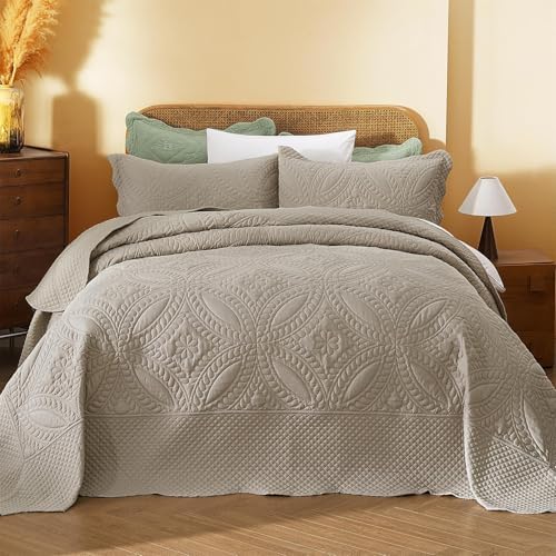 Cmfshape Oversize King Bedspread 128"x120",3 Piece California King