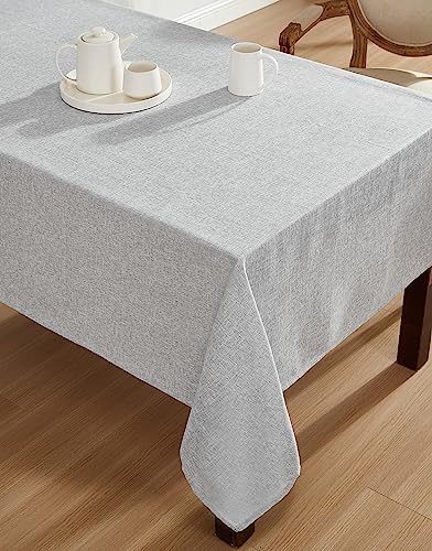 Laura Ashley Harper Tablecloth, 60" x 120", Ash Gray