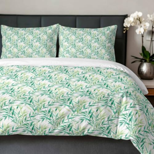 Duvet Cover Queen Size, Spring Botanical 3-Piece Bedding