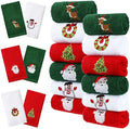 Macarrie 12 Pcs Christmas Hand Towels Cotton Kitchen Dish,Fresh Style