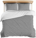 Duvet Cover Queen Size, Grey Abstract Art 3-Piece Bedding