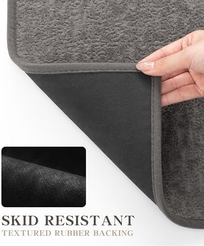 chakme Bathroom Rug Sets 2 Piece, Ultra Thin Quick Dry Bath Mat Set