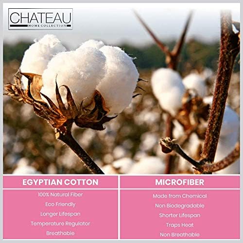 CHATEAU HOME COLLECTION 100% Egyptian Cotton Sheets King Size, 800