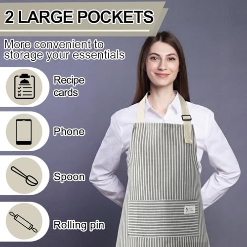 Janmercy 24 Pcs Aprons for Women Men
