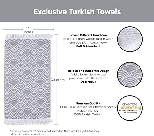 sea me at home Kitchen Towels Decorative Set of 2, Turkish Hand Towels