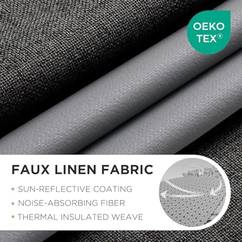 Joydeco Blackout Curtains 84 Inches Long 2 Panels Burg, Room Darkening