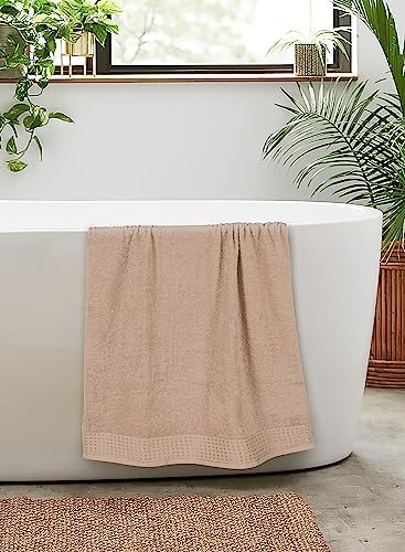 GLAMBURG 100% Cotton 2 Pack Oversized Bath Towel Set 28x55 Inches