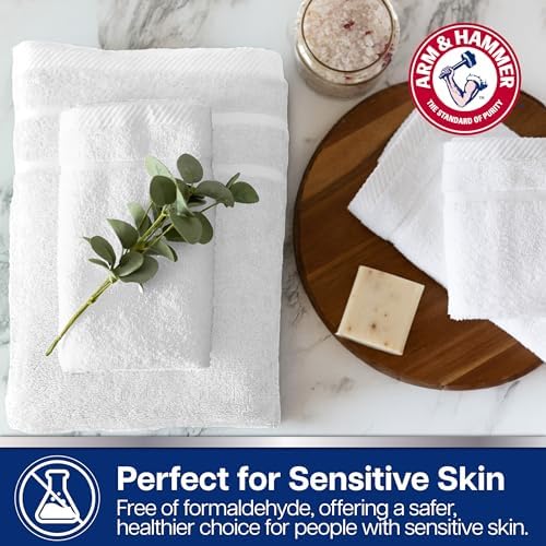 ARM & HAMMER Super Soft Washcloths, 6 Piece, Grey