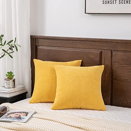 Decorative Square Throw Pillow Covers 20x20 Inch set of 2, Super Soft