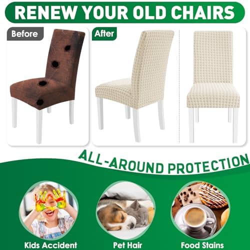 MAXIJIN Dining Chair Covers Set of 2, Stretch Kitchen Chair Covers for