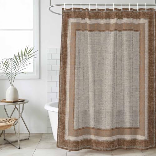 Shower Curtain Bathroom Set Modern Geometric Square Waterproof Fabric