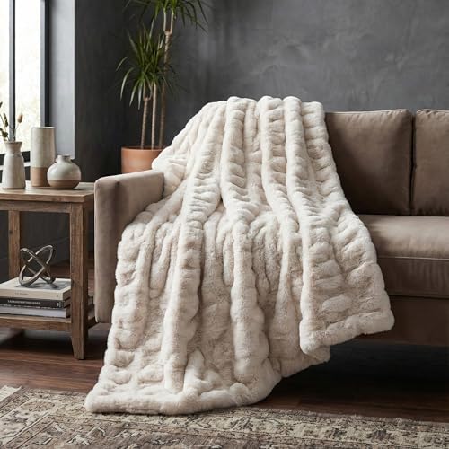 Luxury Concepts Soft Faux Rabbit Fur Throw Blanket - 60" x 80"
