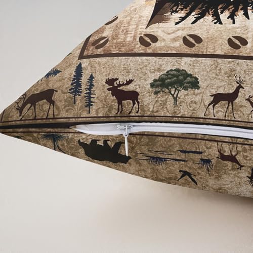 Feelyou Throw Deer Hunting Pillow Covers 22 x 22-Inch Set of 2 Girls