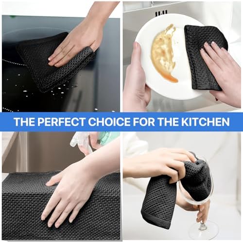 Black and Beige Kitchen Towels
