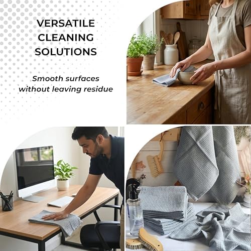 Light Gray Cotton Cleaning Rags For Housekeeping - Trapos Paños De
