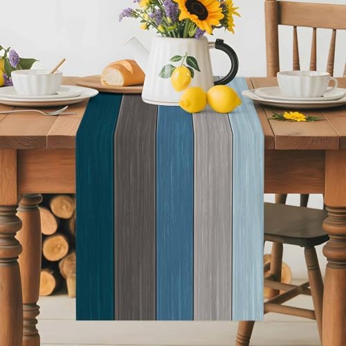 Rustic Farmhouse Burlap Table Runner 90 Inches Long Cotton Linen