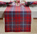 Solino Home 100% Pure Linen Table Runner, 14 x 120 in, Red and Navy
