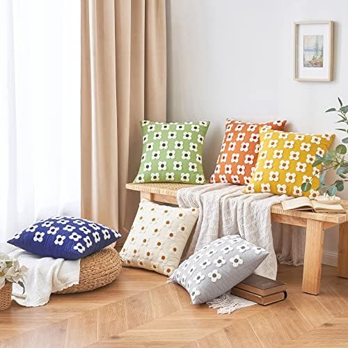 EMEMA Decorative Throw Pillow Covers Sun Flower Jacquard Pillowcase