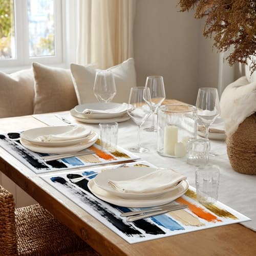 Shrahala Summer Autumn Gray Hipster Set of 8 12 X 18 Inch Linen