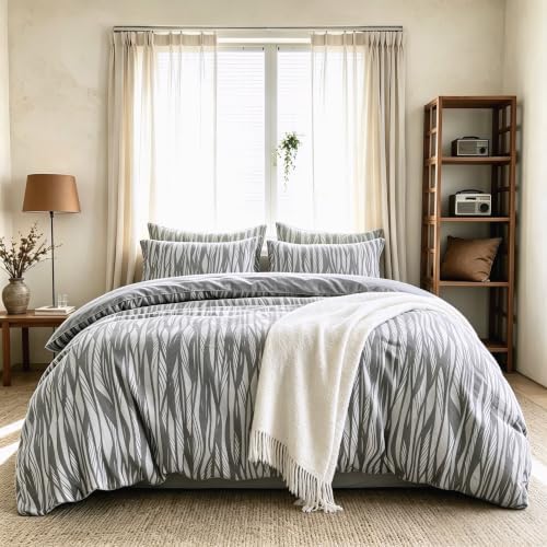 Simple&Opulence 100% Cotton Duvet Cover Queen Size, 3 Pcs Branch Print
