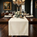 Signature LinenTM by D'Moksha, 100% Pure Linen Ivory Table Runner