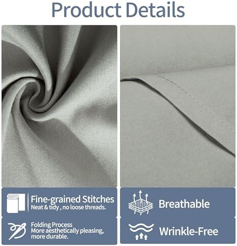 Aerlomi King Flat Sheet, 105x102 Inches, Brushed Microfiber, Smoke
