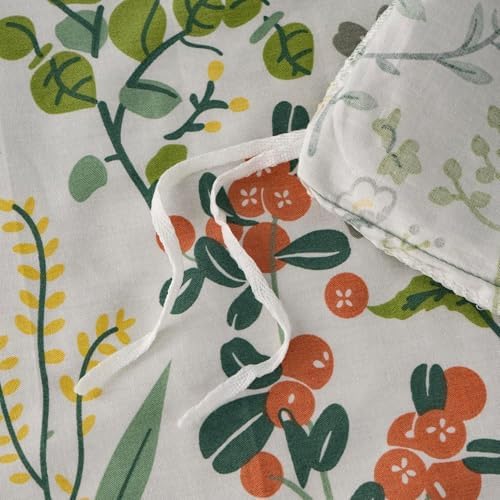 mixinni Sage Green Duvet Cover Set Queen-Exquisite Floral Queen Size