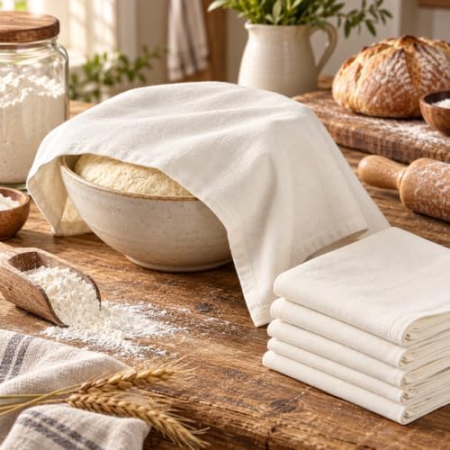 Flour Sack Dish Towels, 100% Cotton Dish Towels, Size: 27 x 27 Inches
