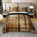 Erosebridal Boho Beige Brown Grey Duvet Cover Set Mid Century 100%