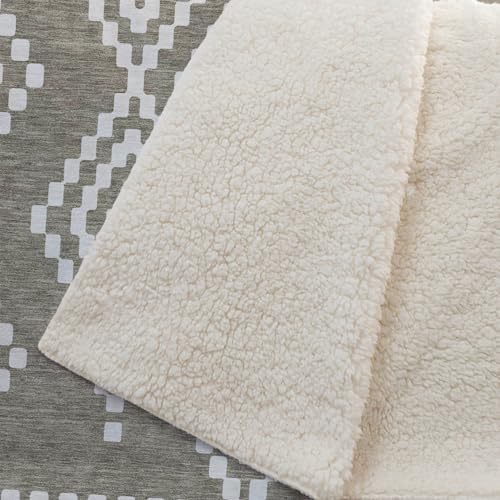 Addison Rugs ASB891 Taupe 50" x 70" Oversized Sherpa Throw Blanket