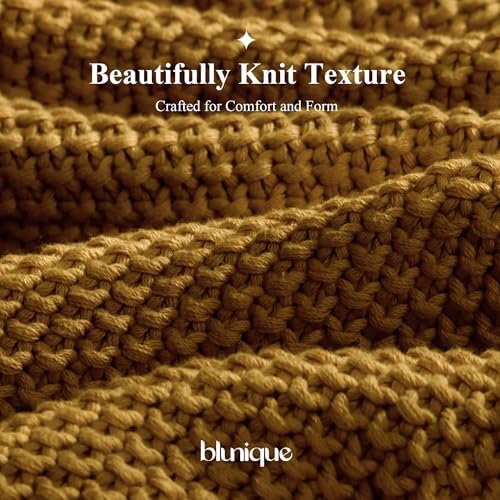 100% Cotton Cable Knit Throw Blanket, Lightweight Soft Knit Blanket