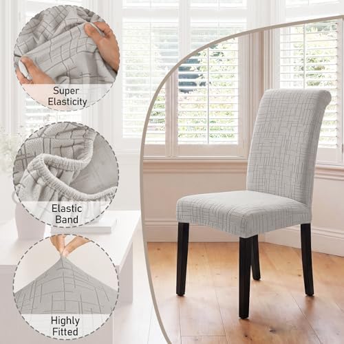 JIUZHEN Dining Chair Covers Velvet Chair Covers for Dining Room, Set