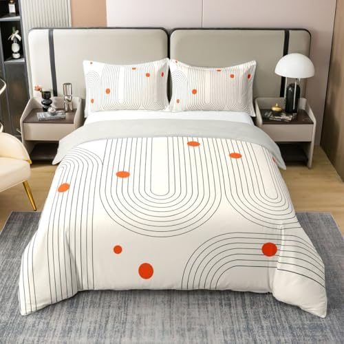 Erosebridal Boho Mid Century 100% Cotton Duvet Cover Queen for Teens
