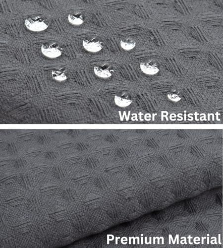 PurpleEssences Shower Curtain Waffle Textured, 72" Wx72 L - Steel Gray