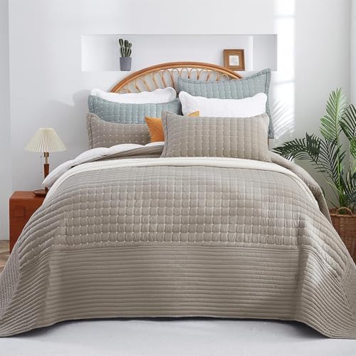 Cmfshape 120"x120" Oversized King Size Quilt,Lightweight Minimalist